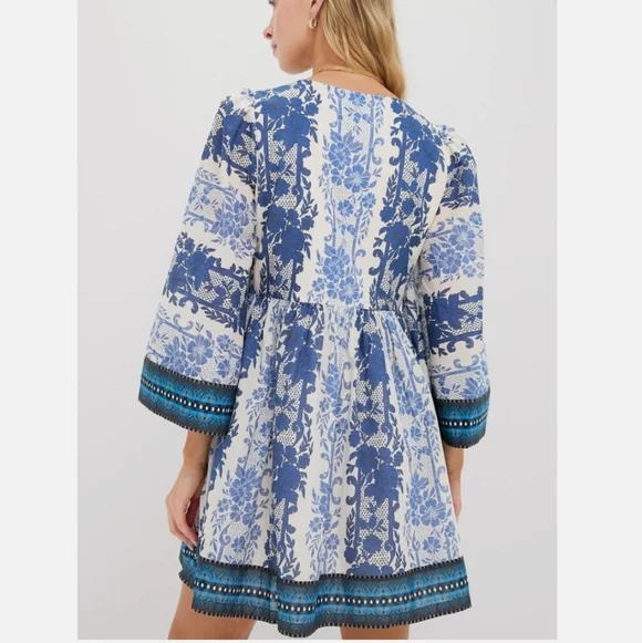 New Tuckernuck Bondi Blues Cotton Voile Izzie Dress Size XXL - Picture 9 of 9